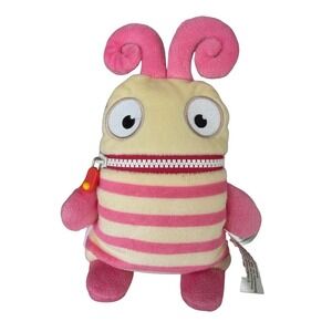 Worry Eaters Striped Plush Anxiety Monster Zipper Mouth Sorgenfresser 10"